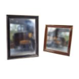 PAIR OF 19TH CENTURY VICTORIAN MAHOGANY AND BRASS MIRRORS