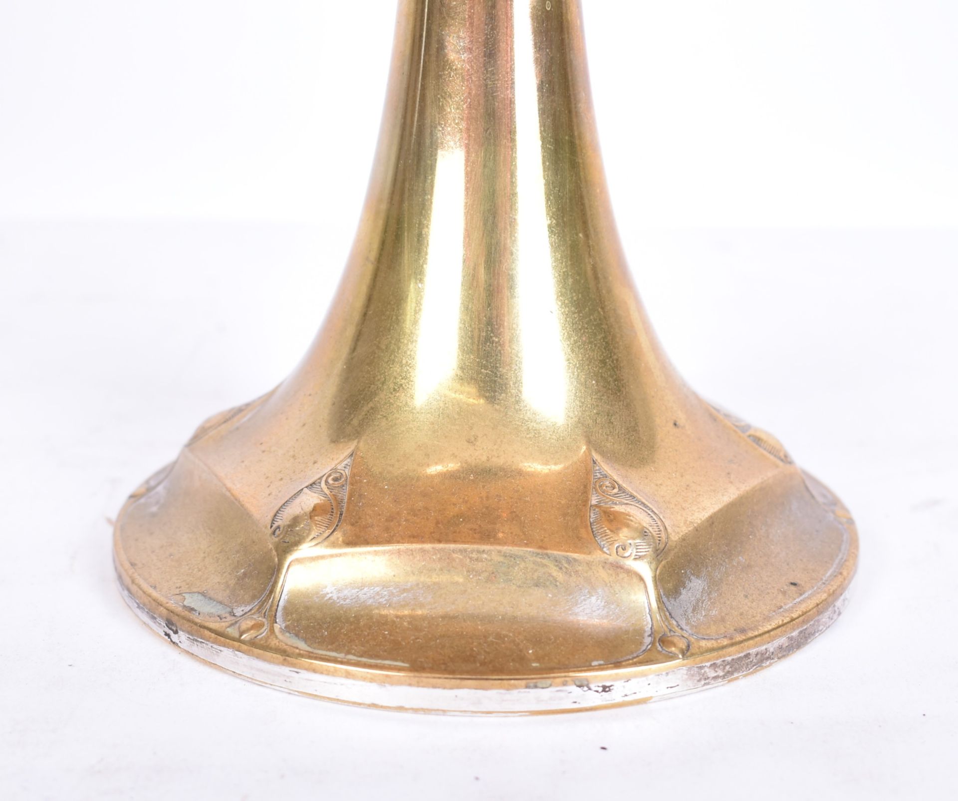 ART NOUVEAU CIRCA 1910S GERMAN WMF GILT METAL PEDESTAL BOWL - Image 4 of 7