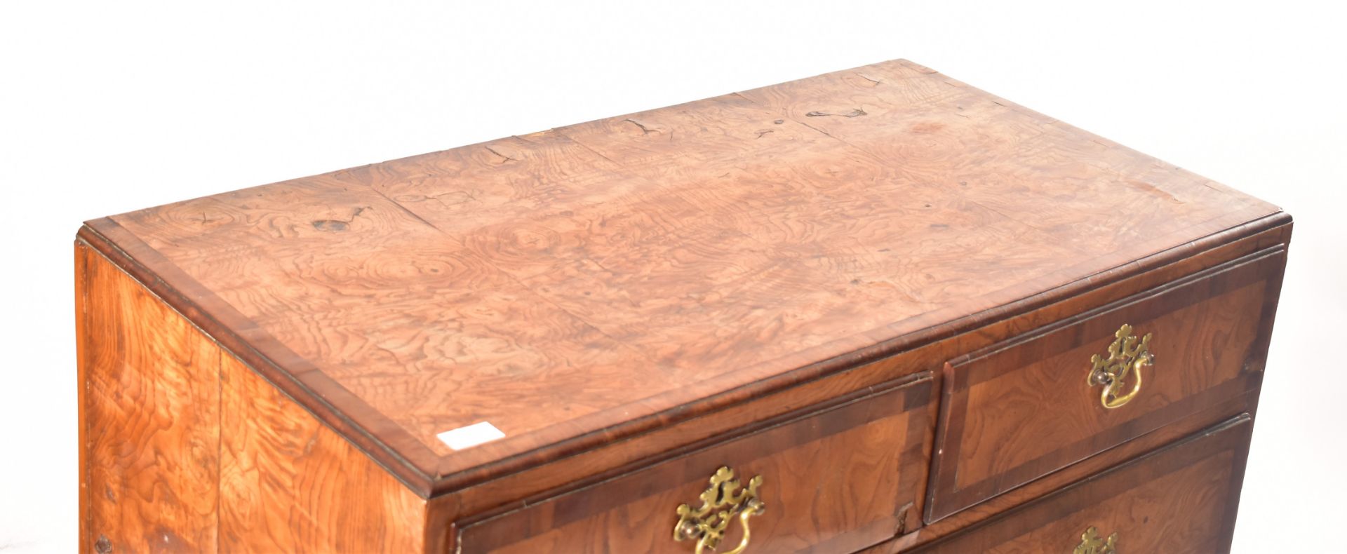 18TH CENTURY QUEEN ANNE POLLARD OAK CHEST OF DRAWERS - Bild 7 aus 9