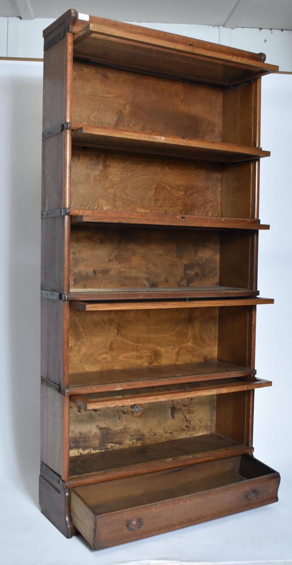GLOBE WERNICKE - SIX-TIER OAK STACKING LIBRARY BOOKCASE - Image 2 of 7