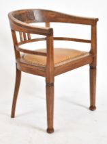 EARLY 20TH CENTURY 1920S ELM TUB OFFICE CHAIR