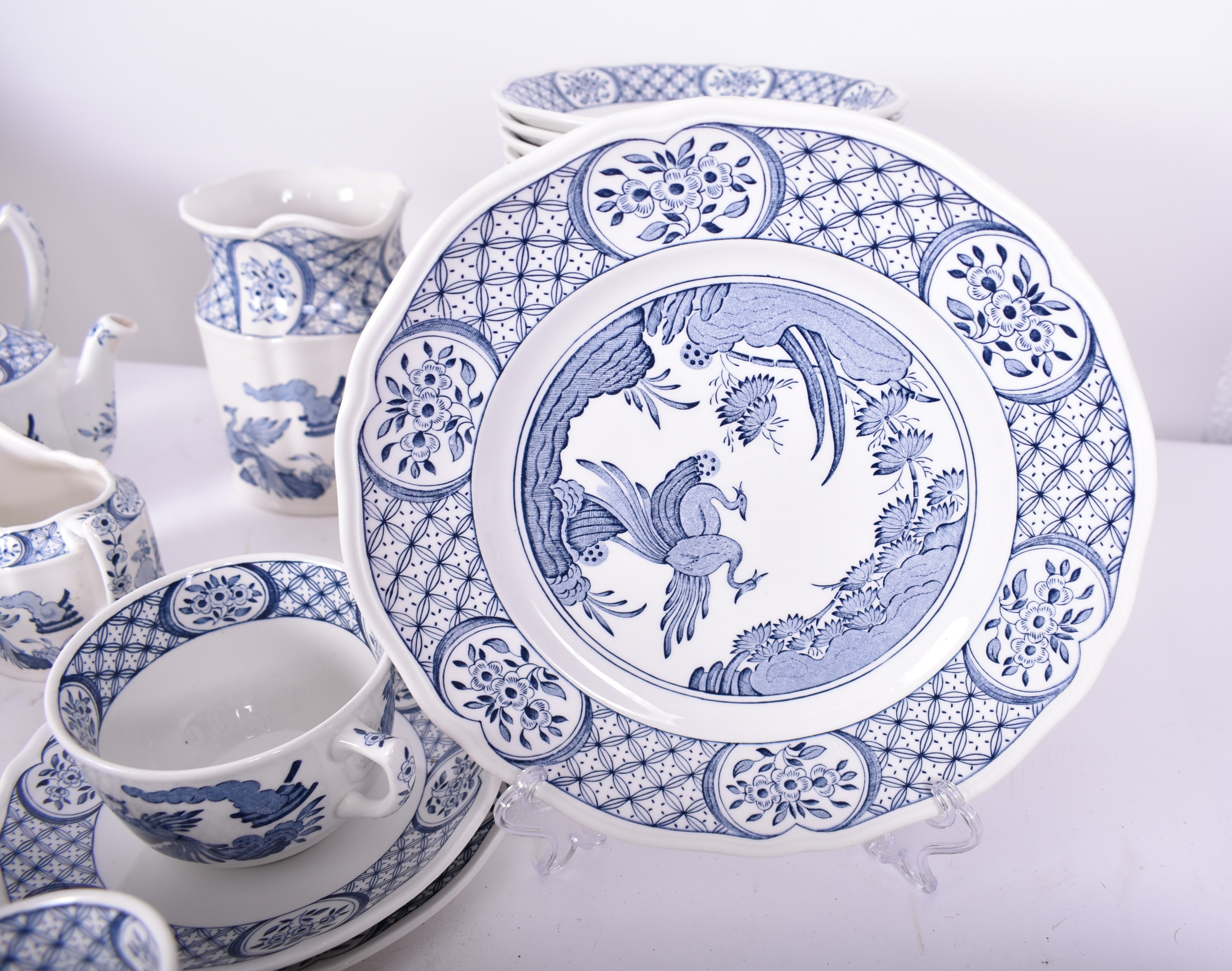 MASONS OLD CHELSEA PATTERN BLUE & WHITE DINNER SERVICE - Image 7 of 9