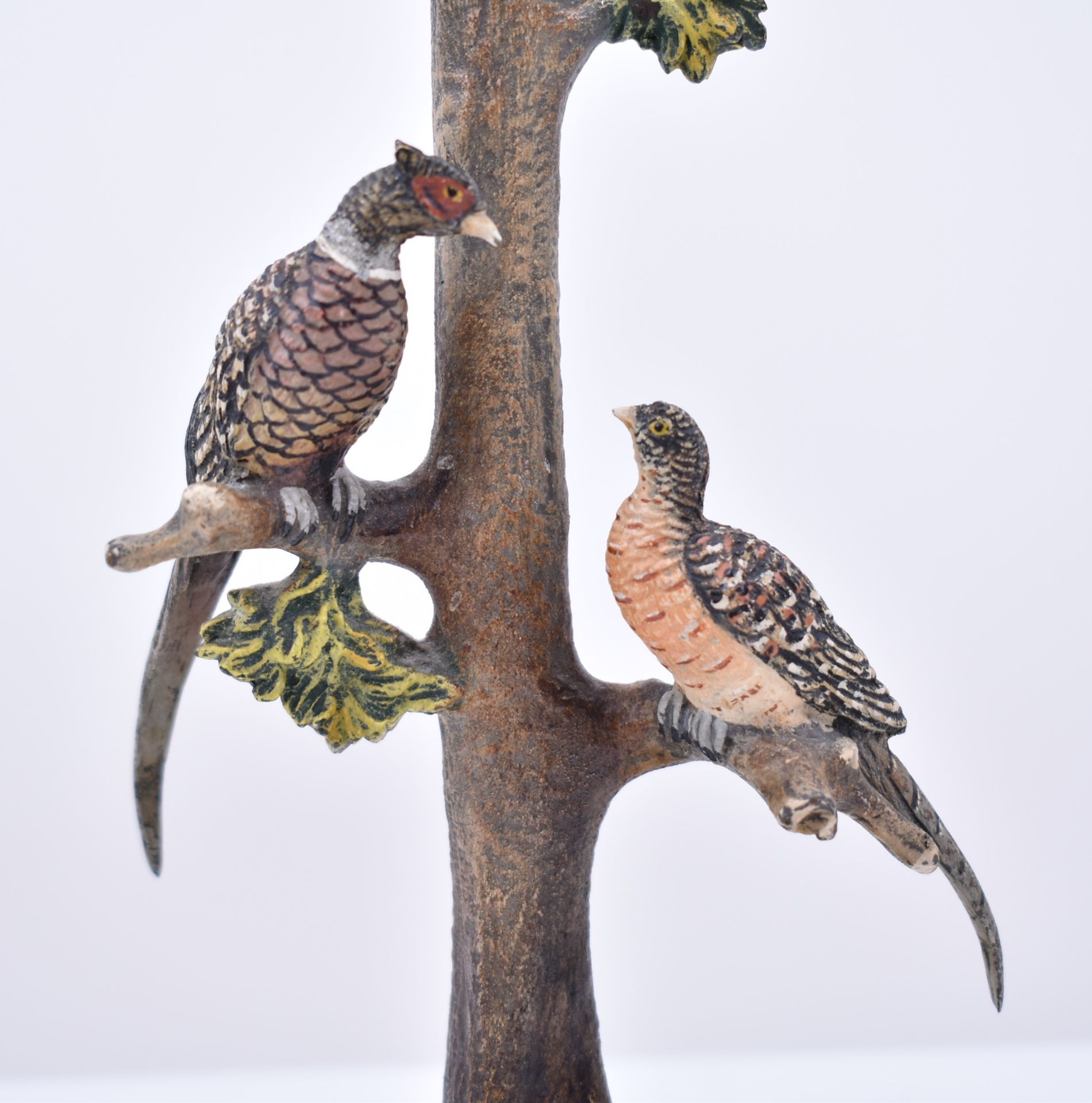 EARLY 20TH CENTURY COLD PAINTED BRONZE PHEASANT LAMP BASE - Image 3 of 5