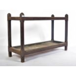 LATE VICTORIAN C1900 OAK ARTS & CRAFTS UMBRELLA STICK STAND