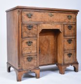 LATE 18TH CENTURY QUEEN ANNE REVIVAL KNEEHOLE DESK