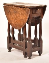 17TH CENTURY GEORGE III COUNTRY OAK SMALL DROP LEAF