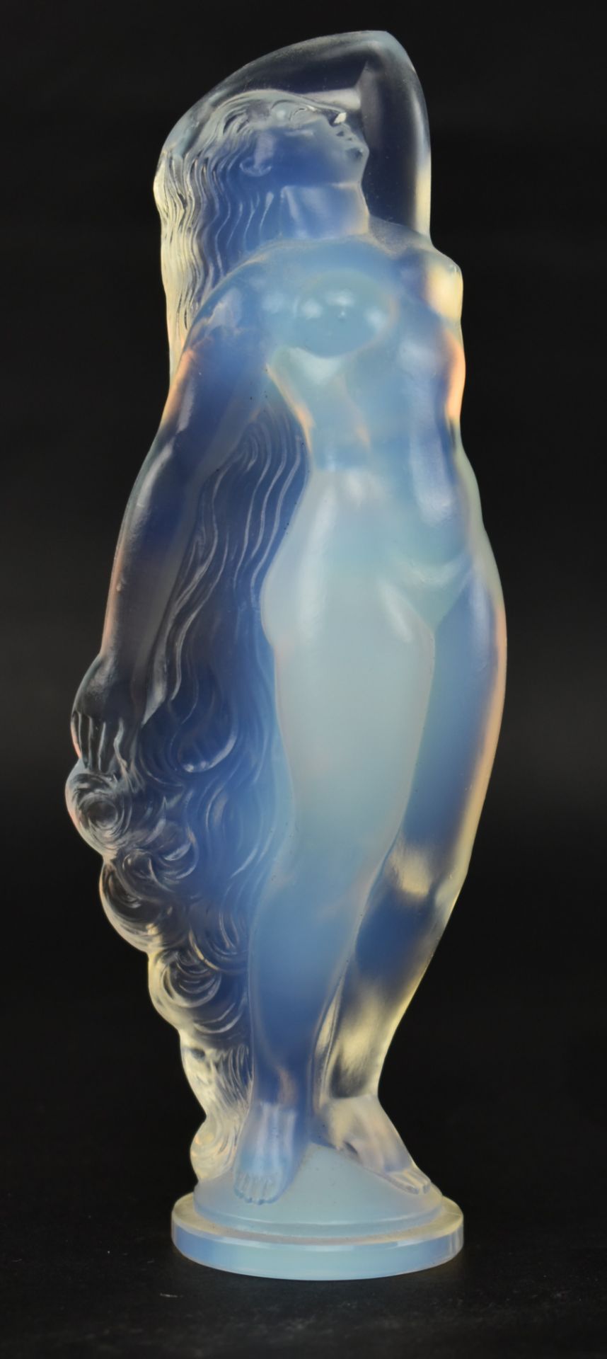 EARLY 20TH CENTURY ART DECO LALIQUE STYLE GLASS FEMALE NUDE
