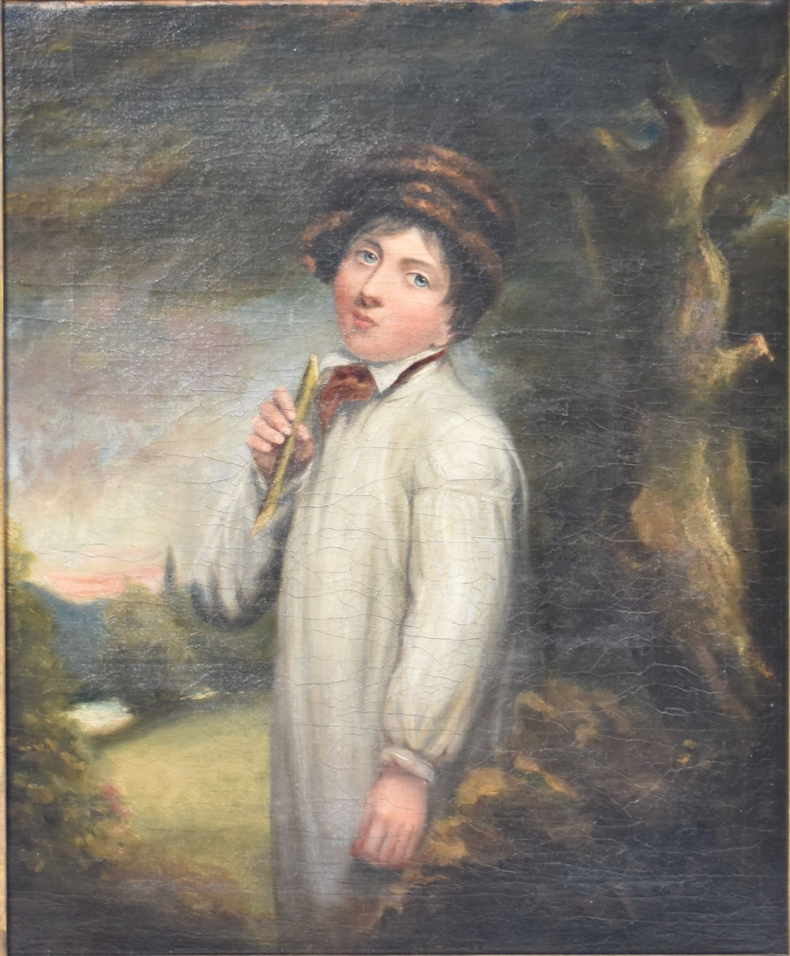ENGLISH SCHOOL 19TH CENTURY PORTRAIT OF A PEASANT BOY - Image 2 of 7