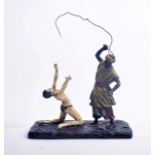 FRANZ BERGMAN - COLD PAINTED BRONZE MODEL OF SLAVE TRADER