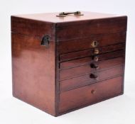 19TH CENTURY VICTORIAN MAHOGANY DENTIST'S CABINET