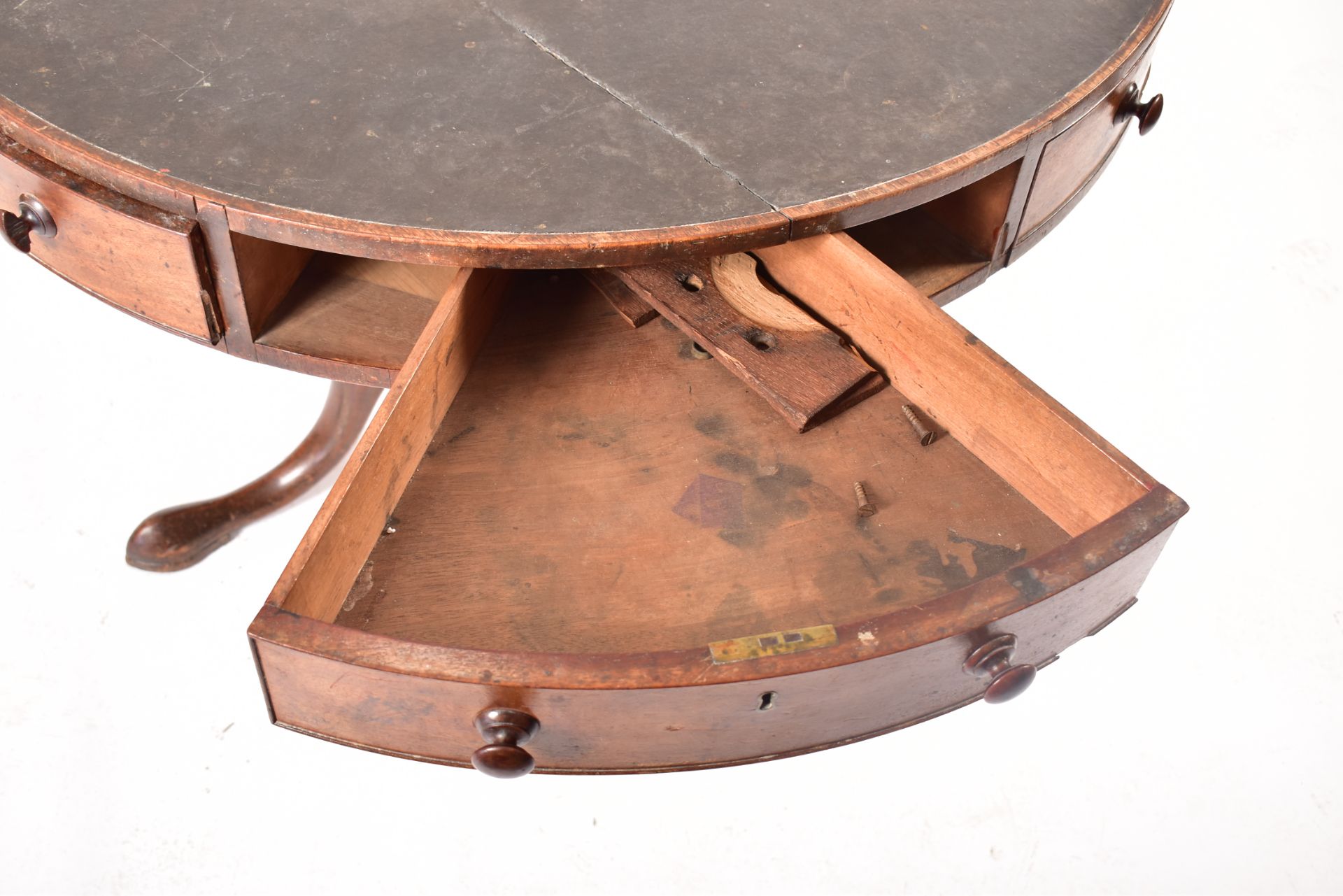 GEORGE III 19TH CENTURY MAHOGANY CIRCULAR RENT TABLE - Bild 4 aus 6