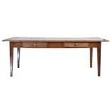 19TH CENTURY FRENCH CHESTNUT WOOD REFECTORY TABLE