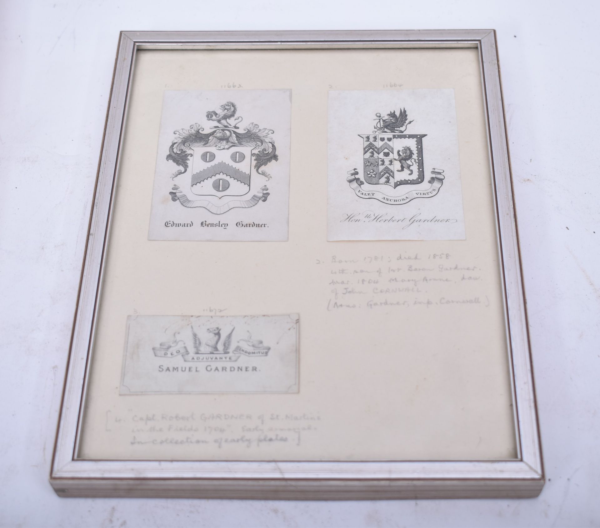 COLLECTION OF 18TH - 19TH CENTURY HERALDIC BOOKPLATES - Image 2 of 9