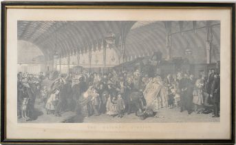AFTER W. P. FRITH - THE RAILWAY STATION - VICTORIAN ENGRAVING