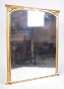 LARGE CONTEMPORARY VICTORIAN STYLE GILT FRAMED MIRROR