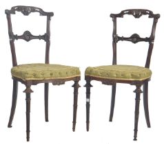 PAIR OF LATE VICTORIAN MAHOGANY HOWARD & SONS CHAIRS