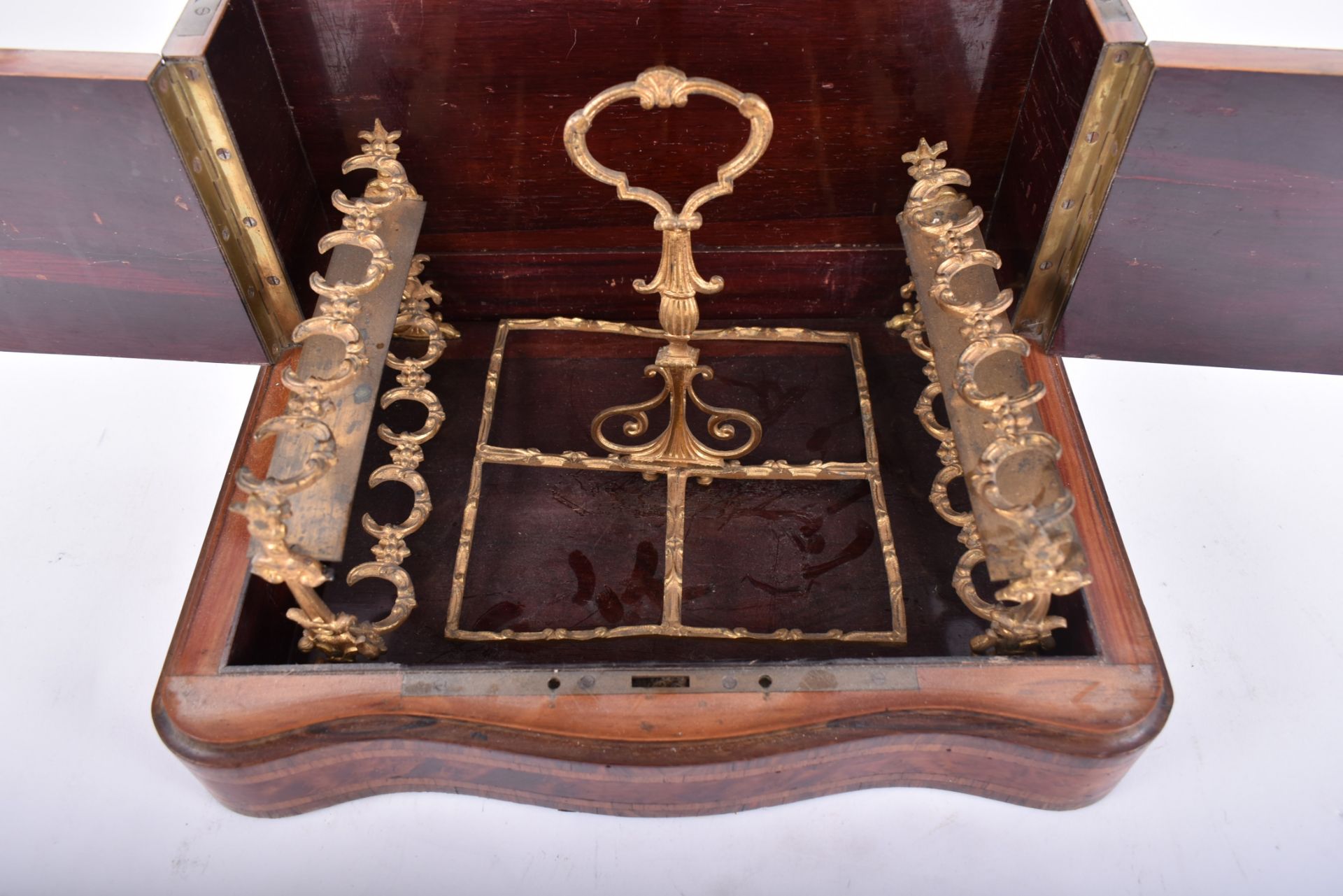 19TH CENTURY VICTORIAN ROSE AND AMBOYNA WOOD CASE - Image 3 of 8