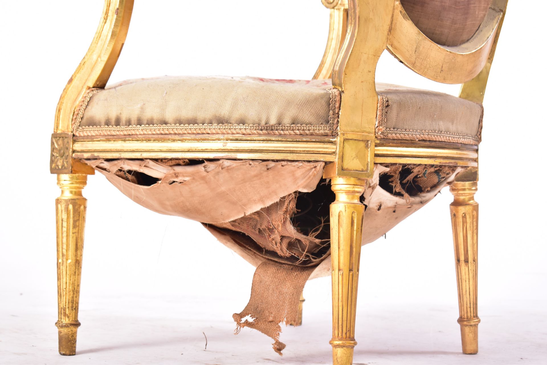 19TH CENTURY FRENCH GILTWOOD ELBOW CHAIR - Image 6 of 6