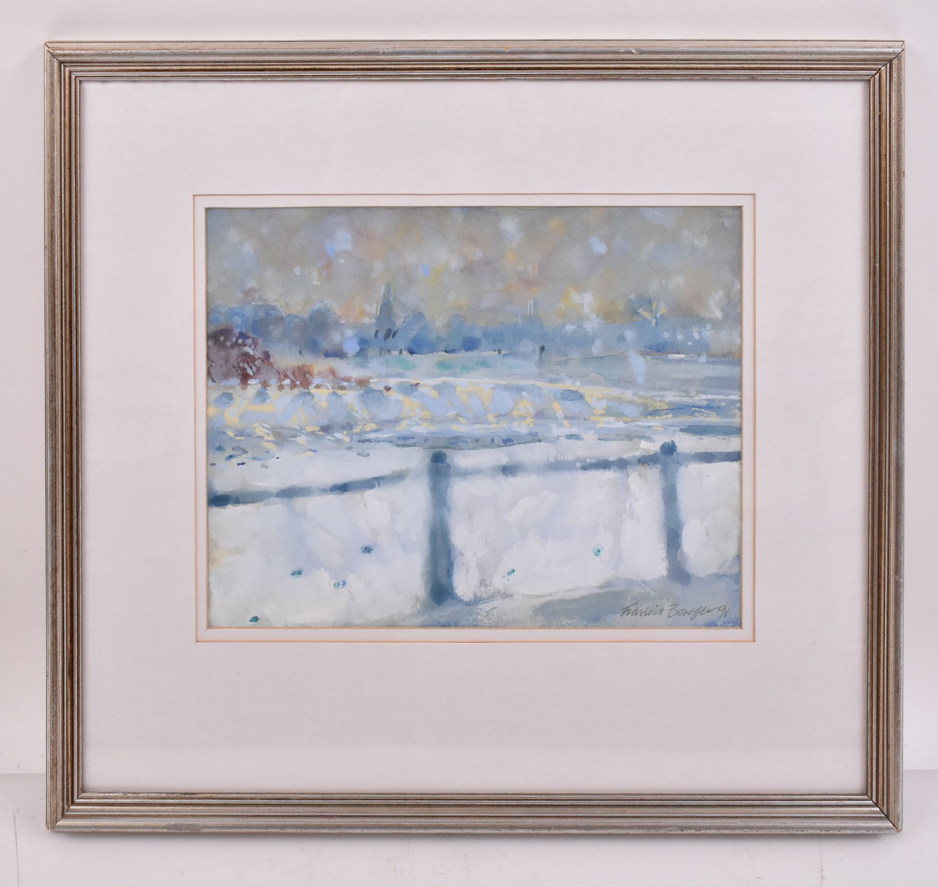 FRANCIS BOWYER - 20TH CENTURY WATERCOLOUR PAINTING - Image 2 of 4