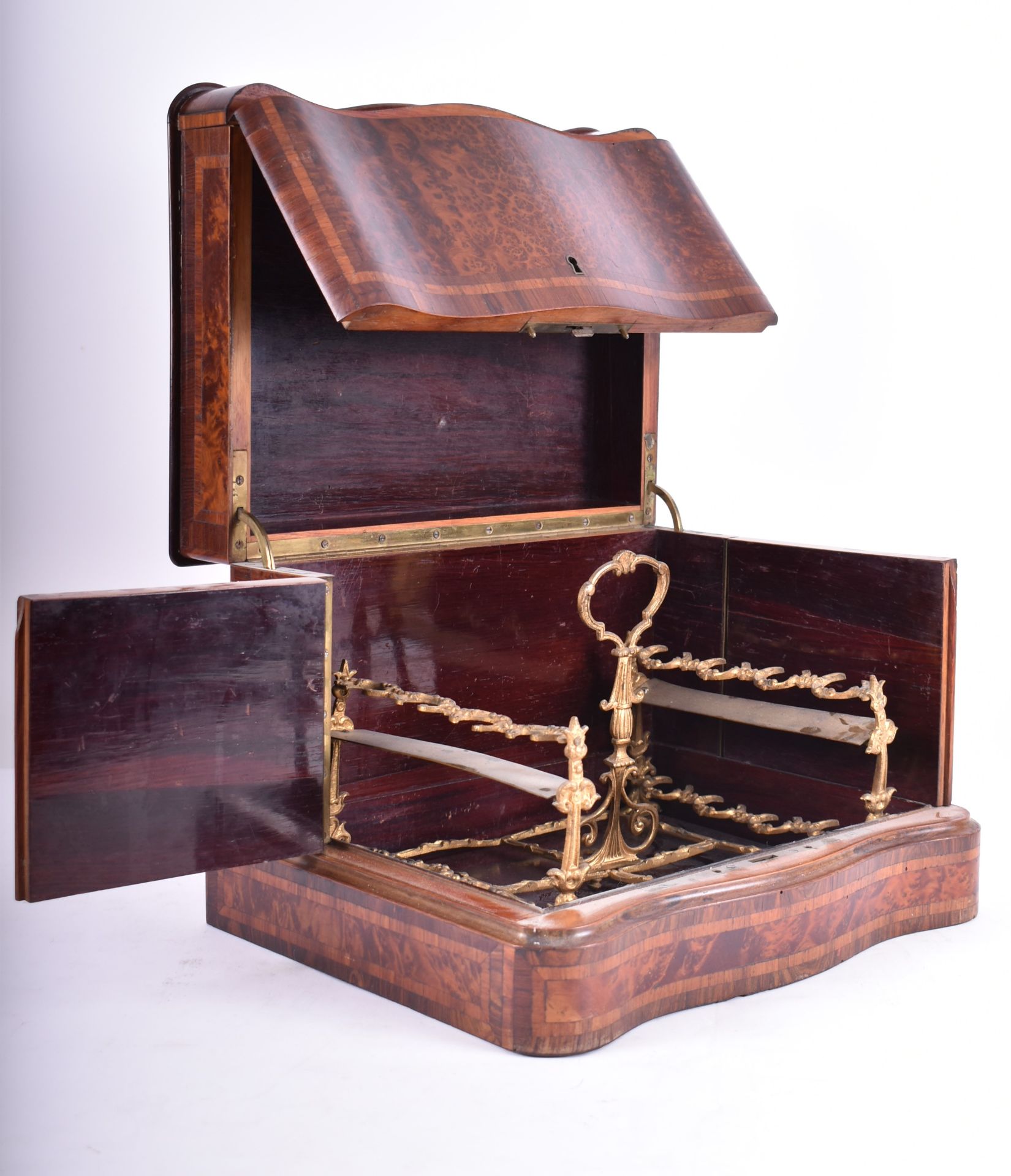 19TH CENTURY VICTORIAN ROSE AND AMBOYNA WOOD CASE - Image 6 of 8