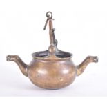 LATE 17TH CENTURY FRENCH BRONZE SCOOP WATER BASIN POT