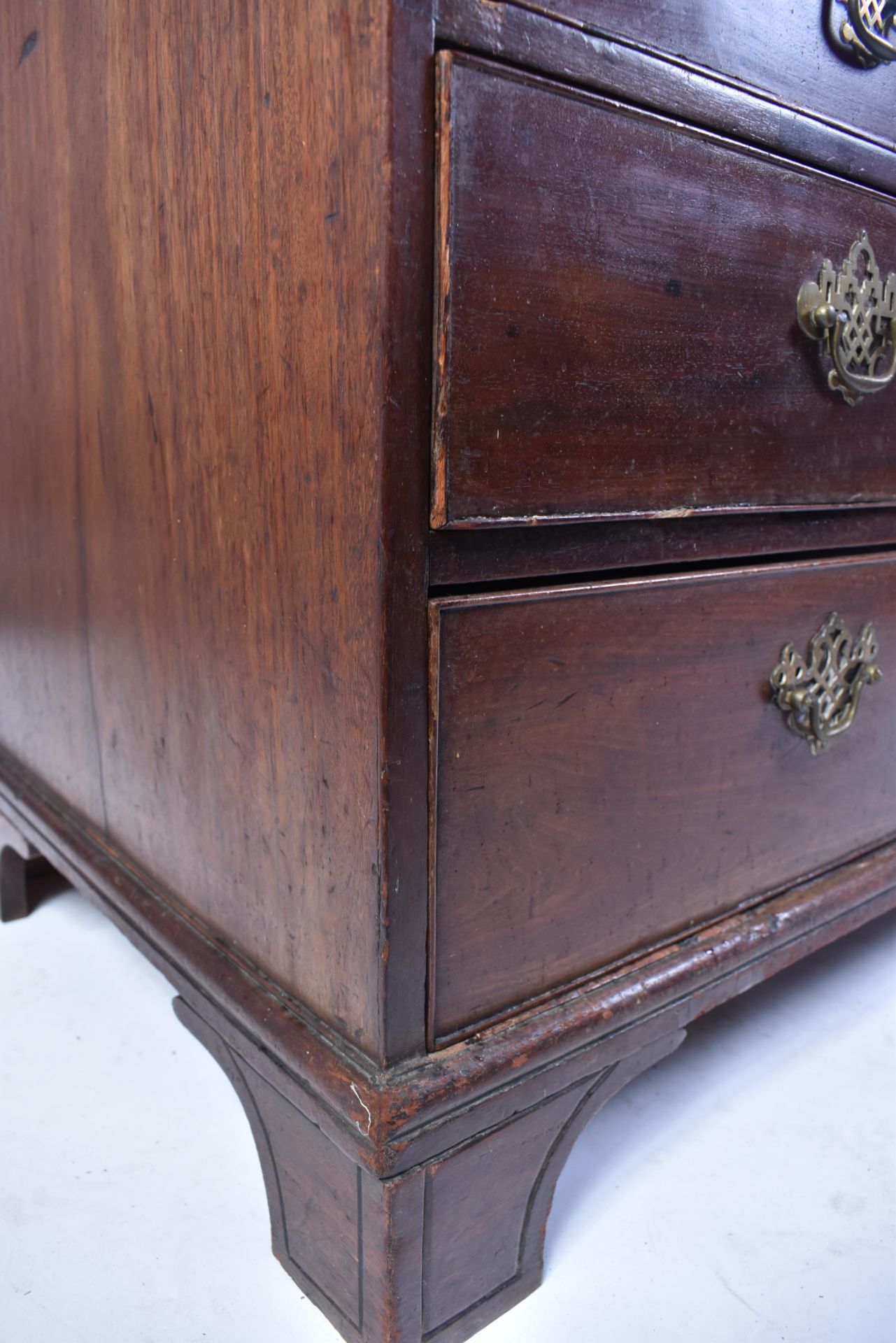 19TH CENTURY GEORGE III CUBAN MAHOGANY BUREAU DESK - Image 2 of 7