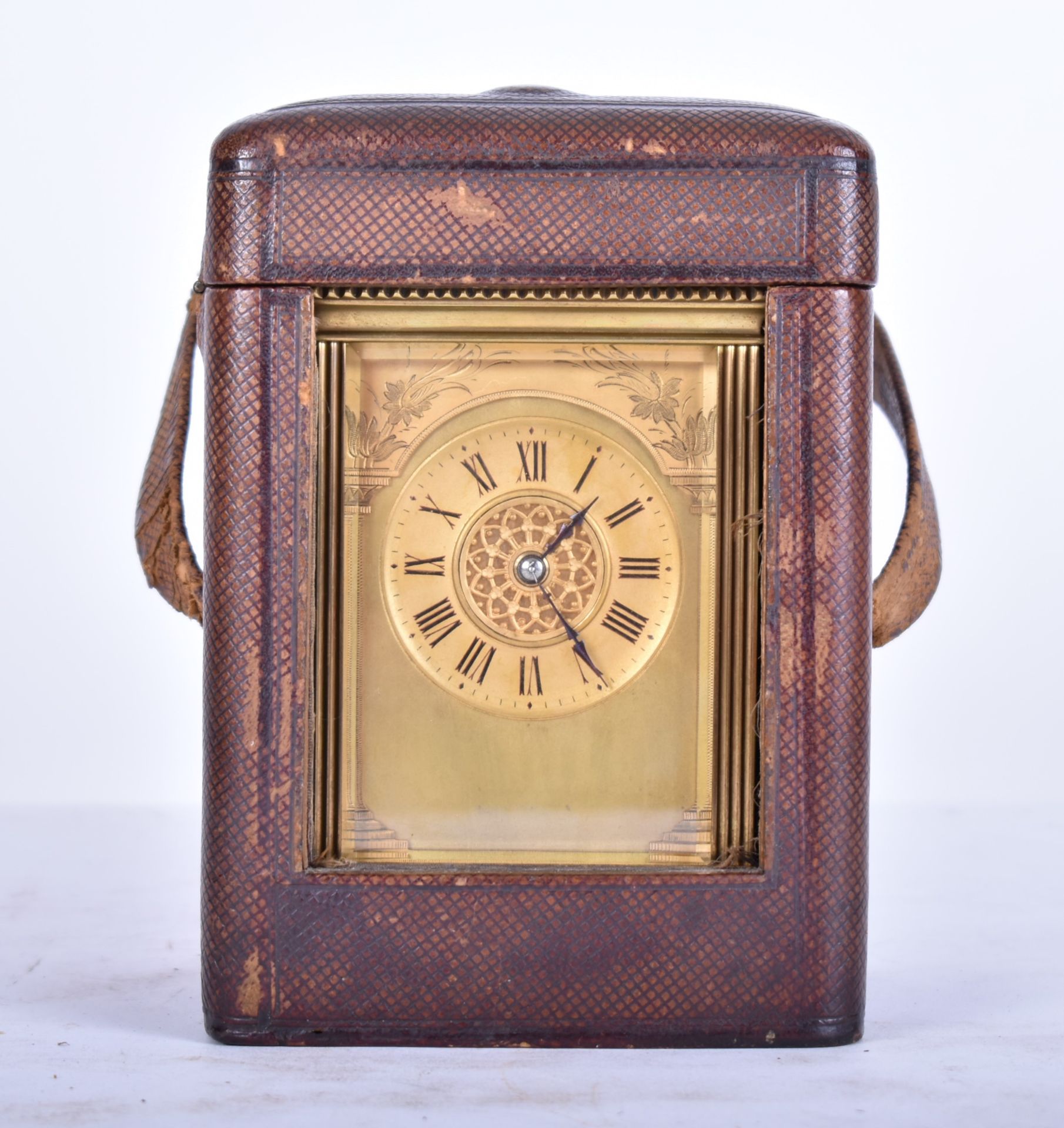 19TH CENTURY FRENCH BRASS CASED REPEATER CARRIAGE CLOCK - Bild 2 aus 9