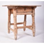 19TH CENTURY EUROPEAN PLANKED PINE ALPINE TABLE