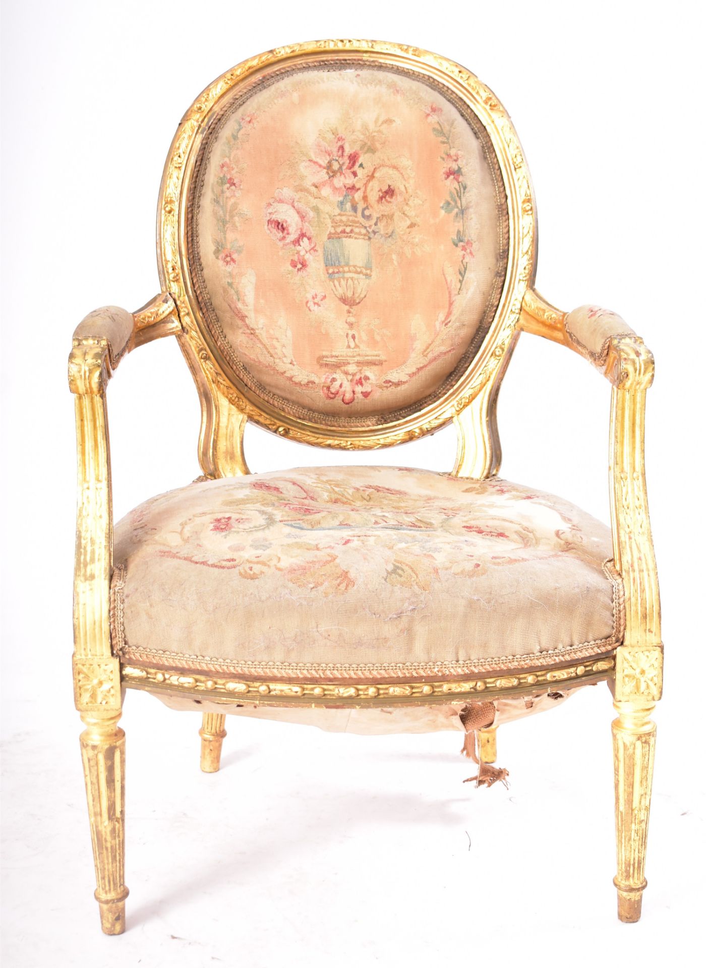 19TH CENTURY FRENCH GILTWOOD ELBOW CHAIR - Image 2 of 6