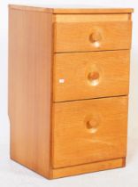 MID CENTURY 1960S LIGHT OAK MEREDEW PEDESTAL CHEST