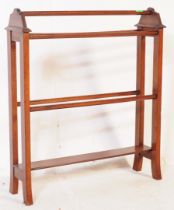 VICTORIAN 19TH CENTURY ARTS & CRAFTS OAK TOWEL RAIL