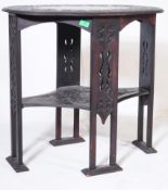 19TH CENTURY ANGLO COLONIAL CARVED HARDWOOD SIDE TABLE