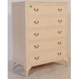 20TH CENTURY FRENCH STYLE PAINTED CHEST OF DRAWERS