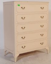 20TH CENTURY FRENCH STYLE PAINTED CHEST OF DRAWERS