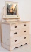 19TH CENTURY VICTORIAN PAINTED PINE DRESSING CHEST