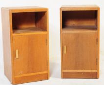 PAIR OF 1950S MID CENTURY TEAK BEDSIDE CABINETS