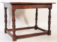 17TH CENTURY REVIVAL OAK REFECTORY DINING TABLE