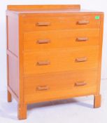 1930'S ART DECO GOLDEN SOLID OAK CHEST OF DRAWERS