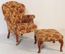 VICTORIAN STYLE MAHOGANY CHESTERFIELD STYLE ARMCHAIR