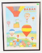 RETRO FRENCH BABAR THE ELEPHANT POSTER