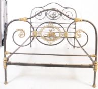 20TH CENTURY CAST IRON DOUBLE BED FRAME