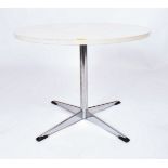 MID 20TH CENTURY WHITE & CHROME FORMICA LOW TABLE