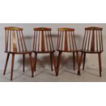 RETRO MID CENTURY ERCOL MANNER SPINDLE BACK CHAIRS