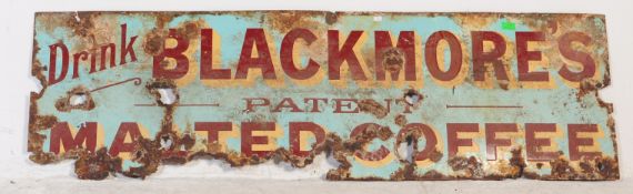 ENAMEL SIGN FOR BLACKMORES MALTED COFFEE ADVERTISING SIGN