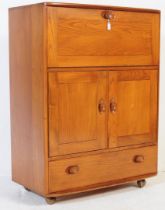 ERCOL FURNITURE BEECH & ELM WOOD DRINKS CABINET