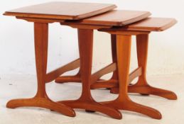 RETRO MID CENTURY 1960S TEAK NEST OF TABLES
