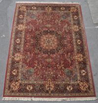 LARGE 20TH CENTURY PERSIAN ISLAMIC KASHAN CARPET