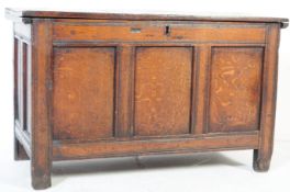 17TH CENTURY ENGLISH COUNTRY OAK COFFER CHEST