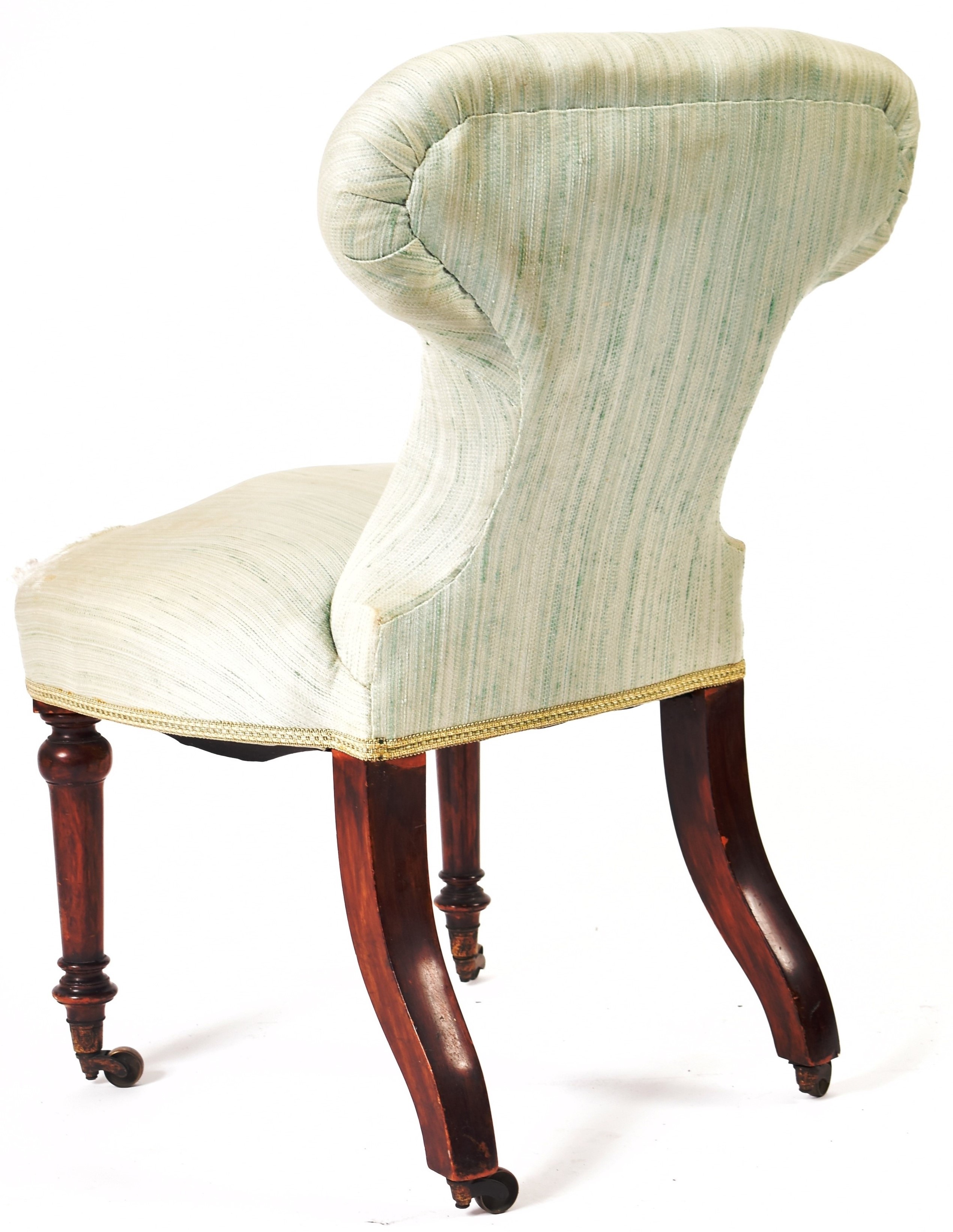 19TH CENTURY GEORGE III MAHOGANY LADIES ARMCHAIR - Image 6 of 7