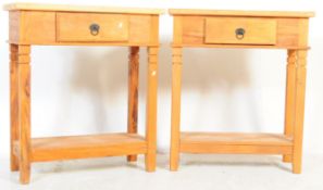 PAIR OF VINTAGE BRAZILIAN MAHOGANY SIDE TABLES